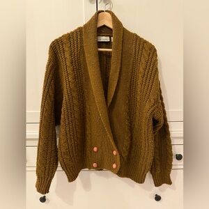 Vintage cardigan in rich brown
